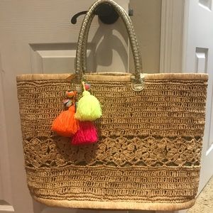 Lilly Pulitzer straw tote